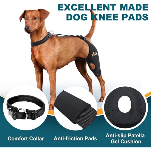 Dog Knee Brace for Torn ACL Hind Leg Hot/Cold Compress patella dislocation Left - Picture 5 of 6